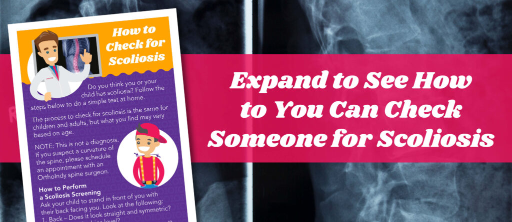 Expand to see how you can check someone for scoliosis