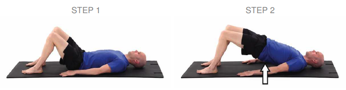 Supine bridge stretch example